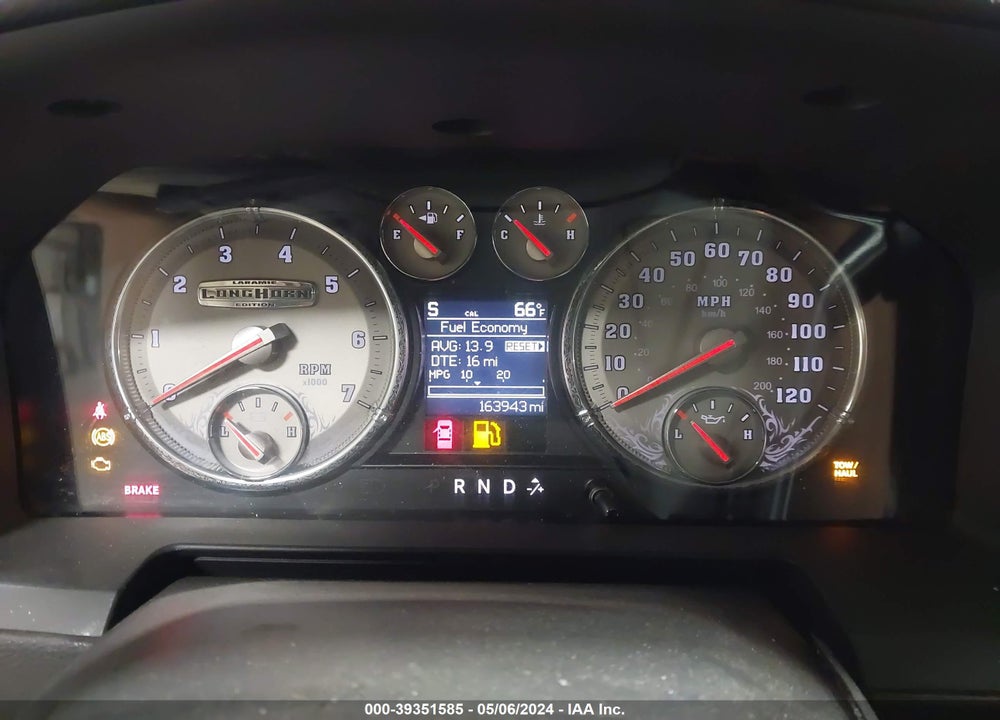 2011 RAM 2500 LAIE LONGHORN VIN: 3D7TT2CT4BG567421