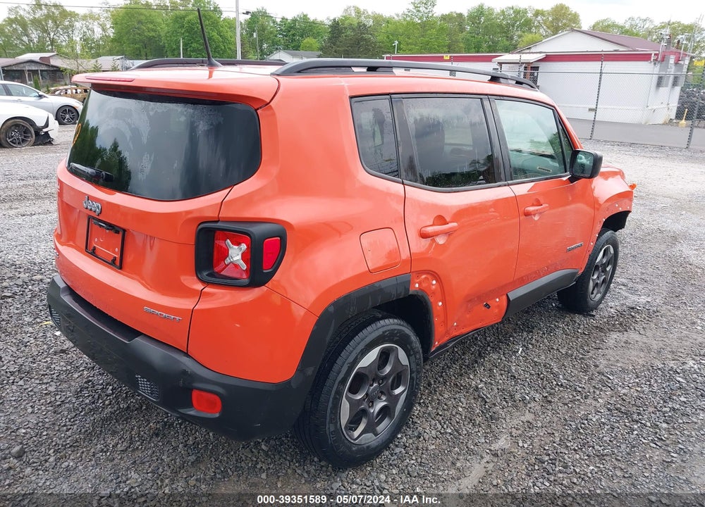 2017 JEEP RENEGADE SPORT 4X4 VIN: ZACCJBAB3HPE43139