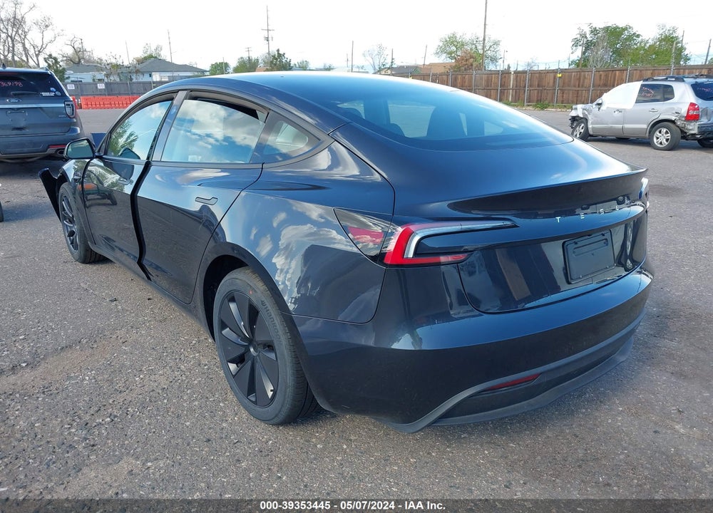 2024 TESLA MODEL 3 REAR-WHEEL DRIVE VIN: 5YJ3E1EA6RF722917