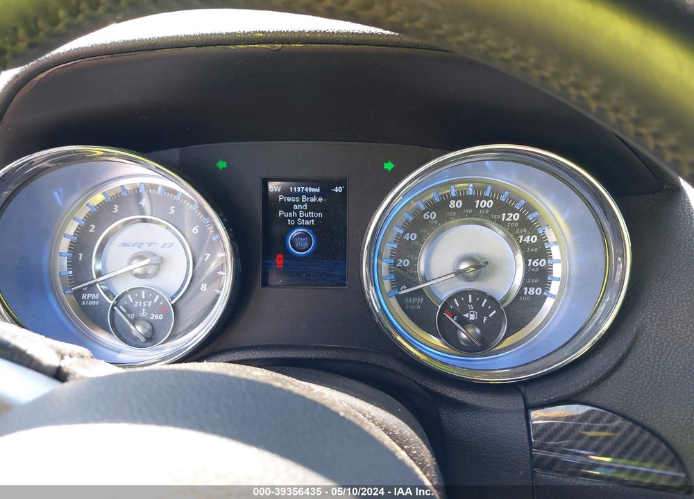 2012 CHRYSLER 300 SRT8 VIN: 2C3CCAFJ5CH800615