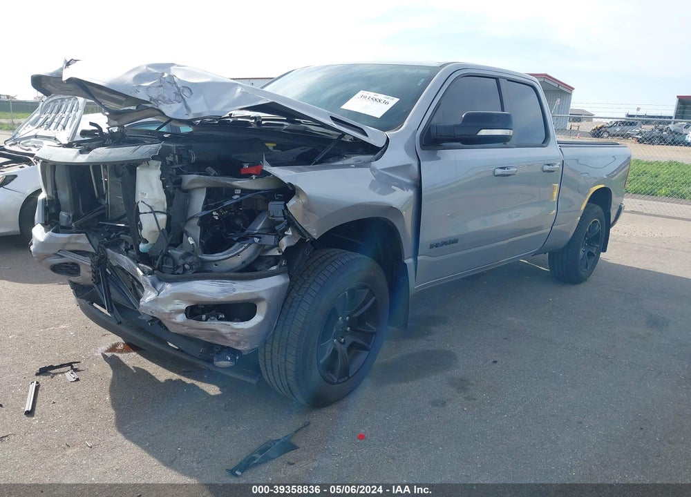 2021 RAM 1500 BIG HORN QUAD CAB 4X4 6'4 BOX VIN: 1C6SRFBT3MN617739