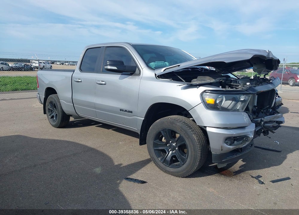 2021 RAM 1500 BIG HORN QUAD CAB 4X4 6'4 BOX VIN: 1C6SRFBT3MN617739