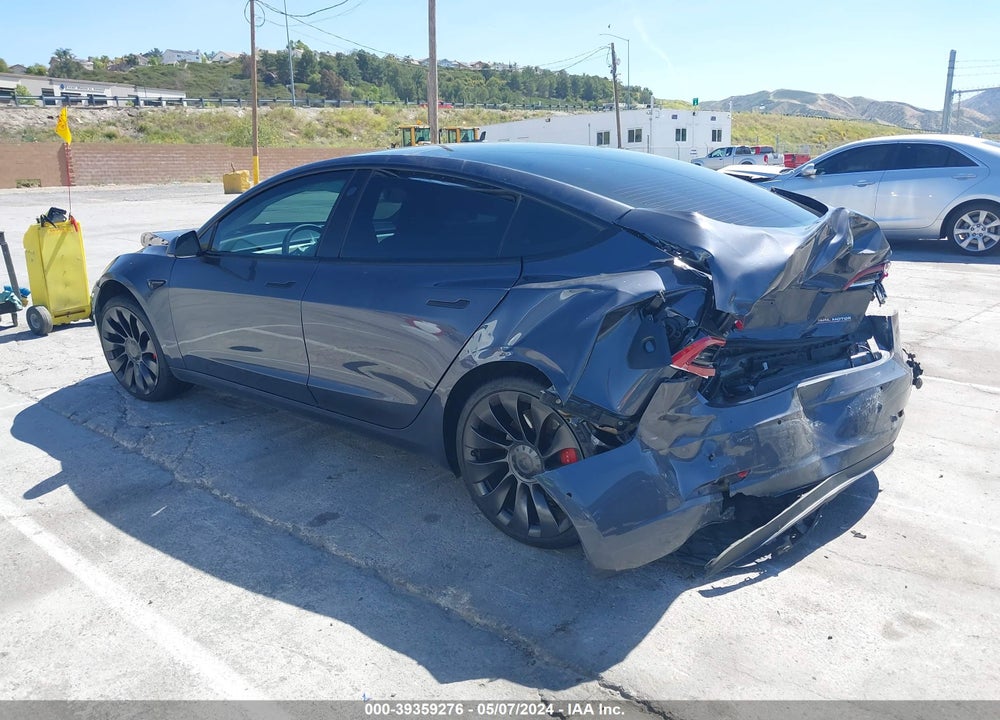 2022 TESLA MODEL 3 PERFORMANCE DUAL MOTOR ALL-WHEEL DRIVE VIN: 5YJ3E1EC9NF262471
