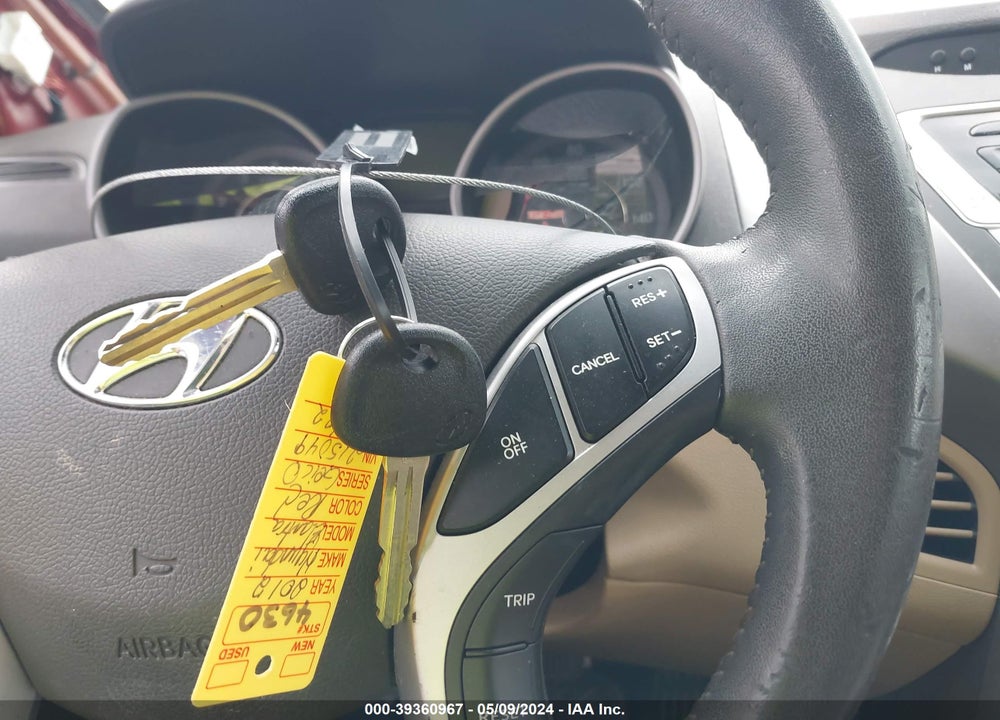 2012 HYUNDAI ELANTRA LIMITED (ULSAN PLANT) VIN: KMHDH4AE1CU215049
