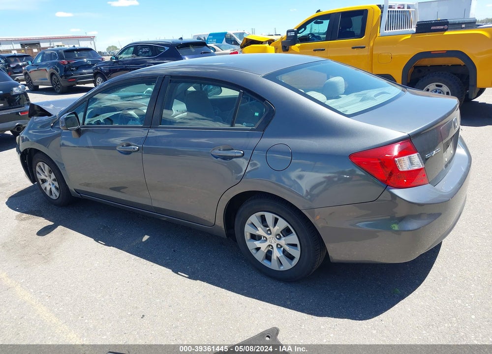 2012 HONDA CIVIC LX VIN: 2HGFB2F54CH612173