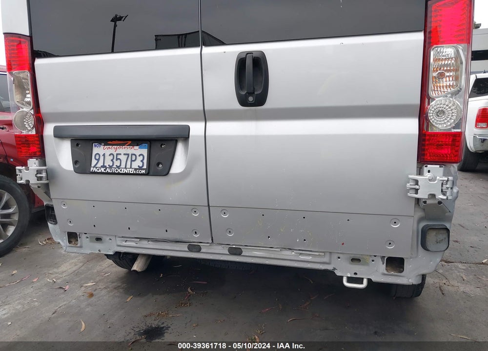 2019 RAM PROMASTER 2500 HIGH ROOF 159 WB VIN: 3C6TRVDG6KE529140