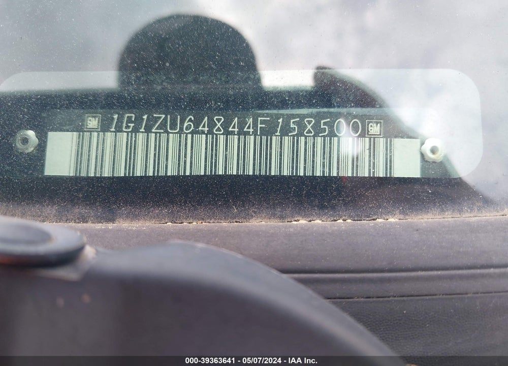 2004 CHEVROLET MALIBU MAXX LT VIN: 1G1ZU64844F158500