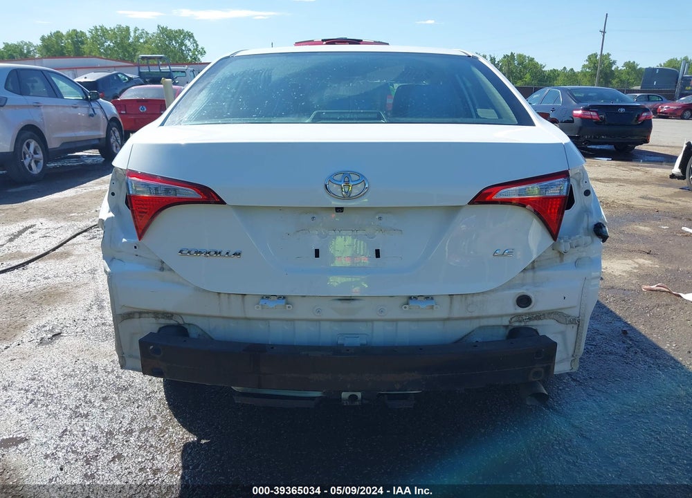 2015 TOYOTA COROLLA LE VIN: 2T1BURHE6FC350524