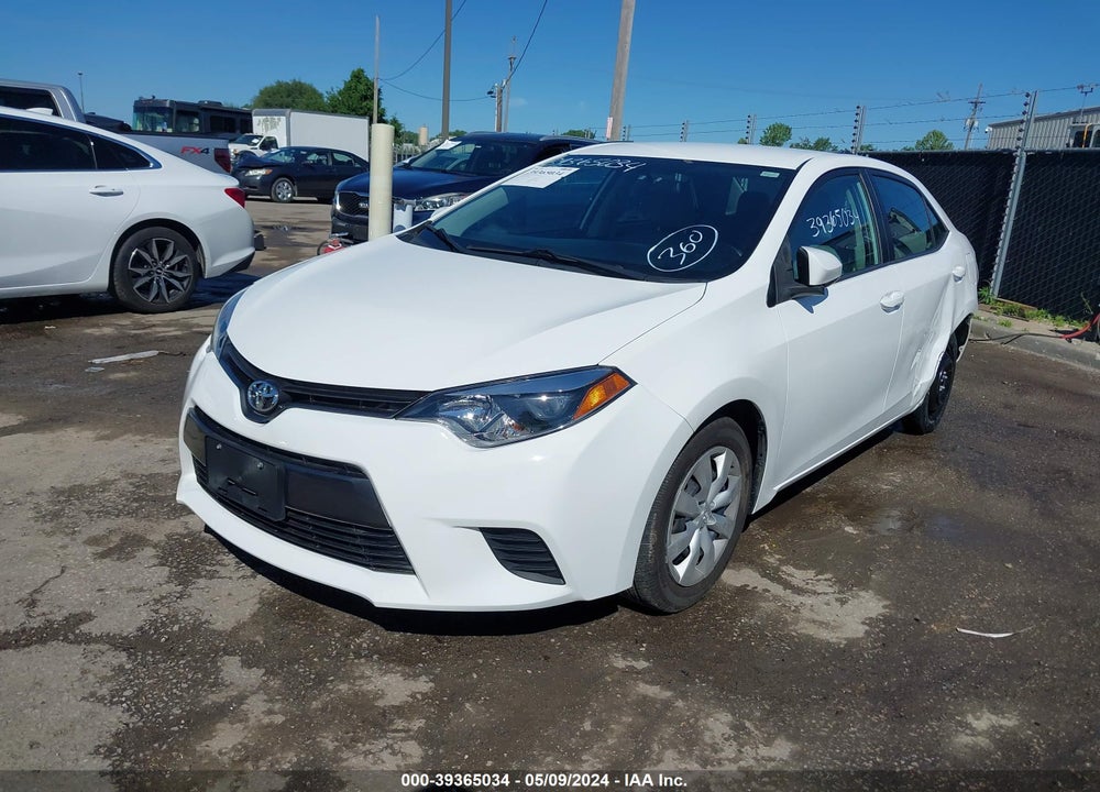 2015 TOYOTA COROLLA LE VIN: 2T1BURHE6FC350524
