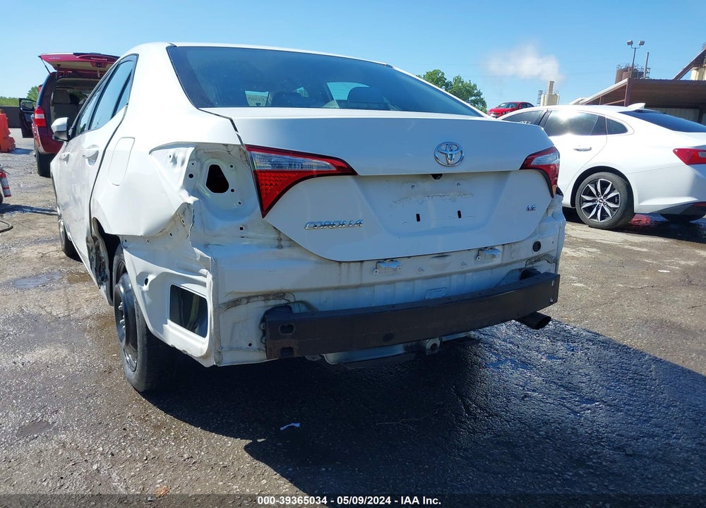 2015 TOYOTA COROLLA LE VIN: 2T1BURHE6FC350524