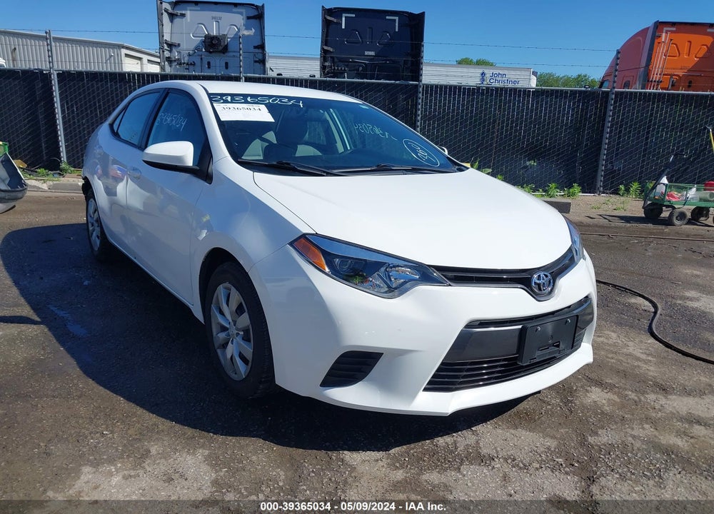 2015 TOYOTA COROLLA LE VIN: 2T1BURHE6FC350524