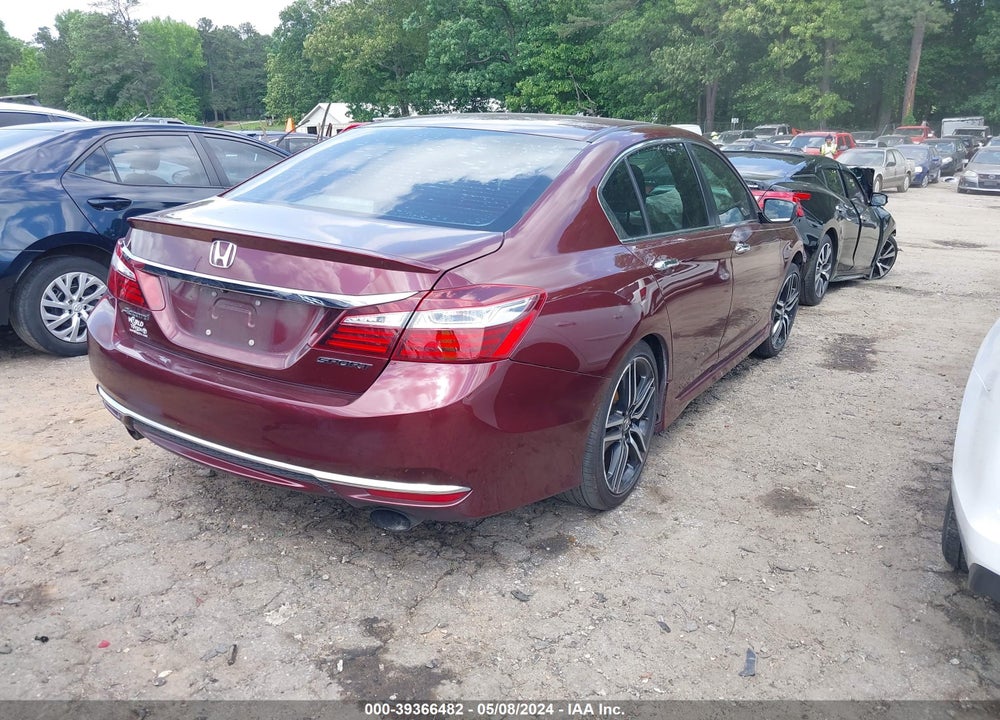 2016 HONDA ACCORD SPORT VIN: 1HGCR2F58GA084818