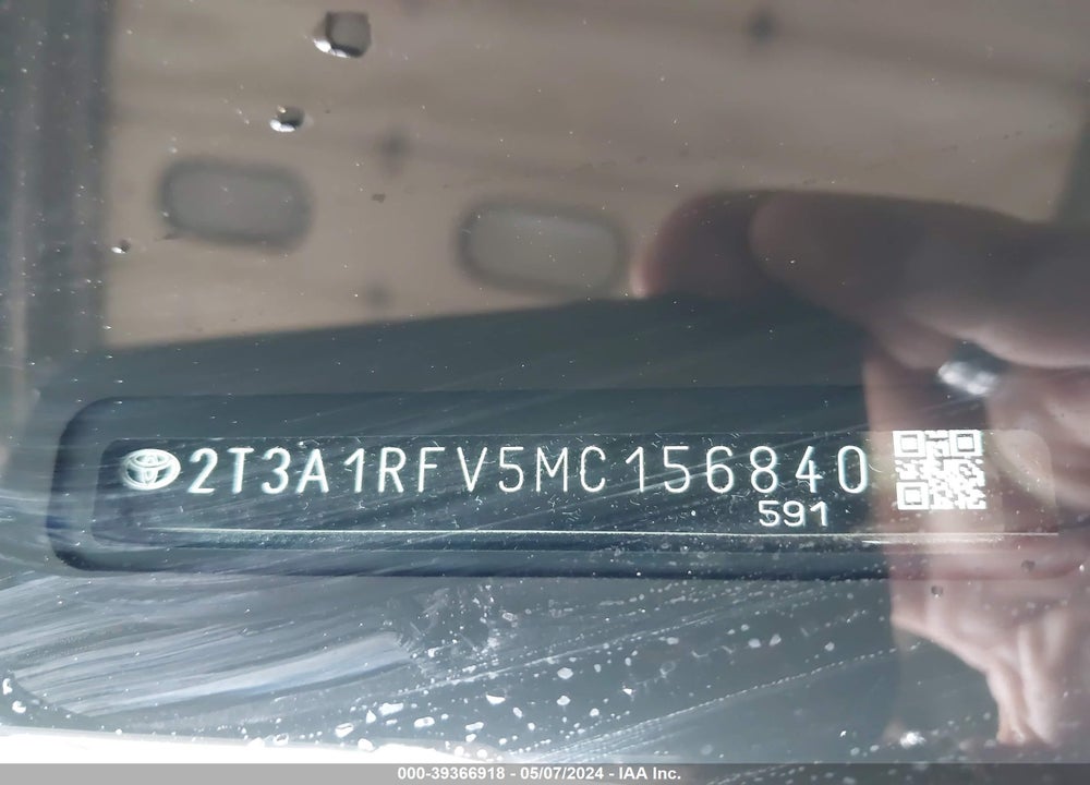 2021 TOYOTA RAV4 XLE PREMIUM VIN: 2T3A1RFV5MC156840