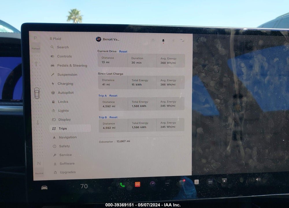 2023 TESLA MODEL S PLAID TRI MOTOR ALL-WHEEL DRIVE VIN: 5YJSA1E68PF505613
