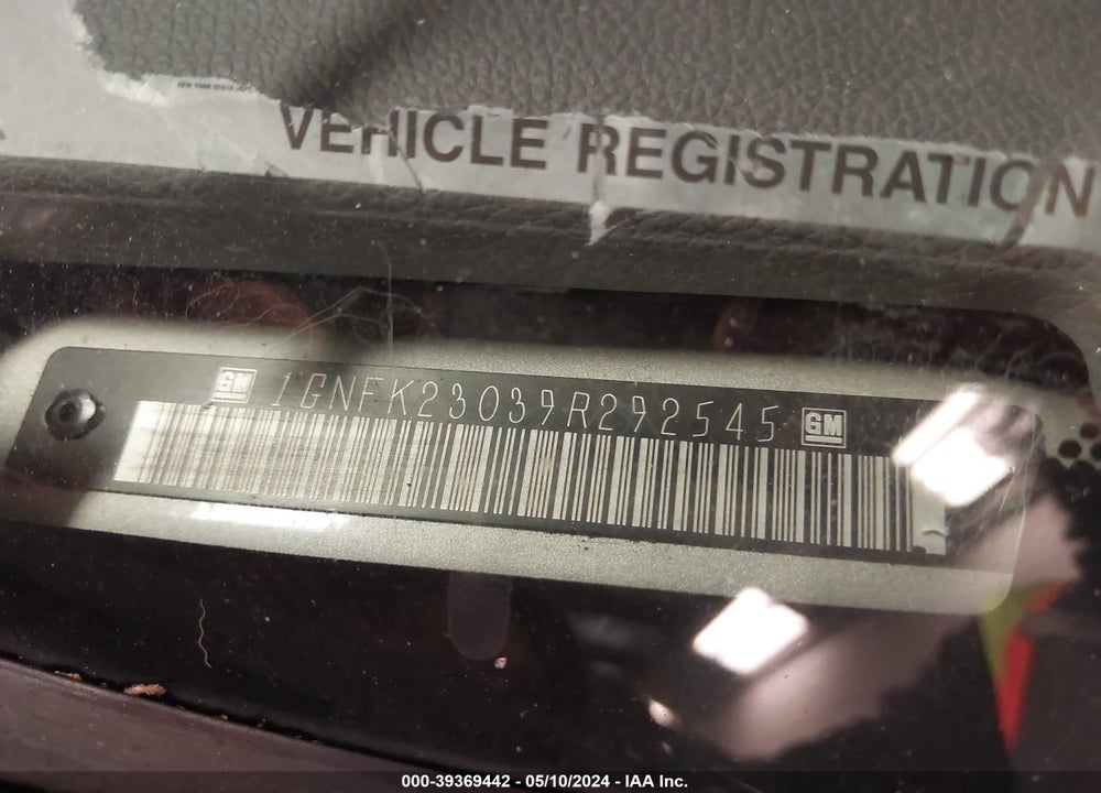2009 CHEVROLET TAHOE LT2 VIN: 1GNFK23039R292545