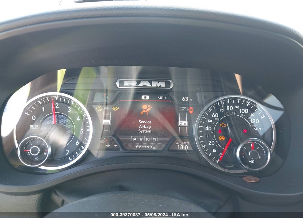 2022 RAM 1500 BIG HORN 4X4 5'7 BOX VIN: 1C6RRFFG1NN375370