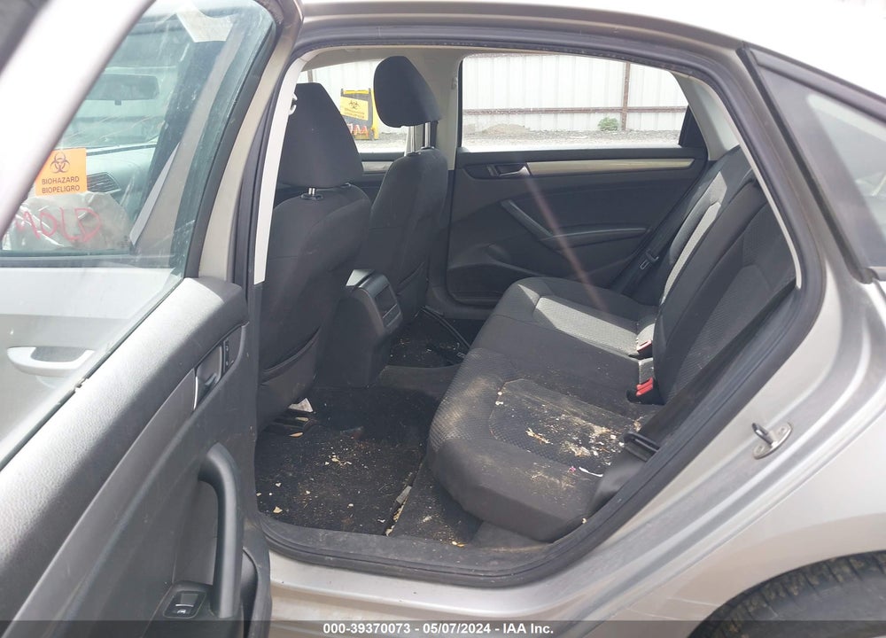 2012 VOLKSWAGEN PASSAT VIN: 1VWAH7A38CC103536