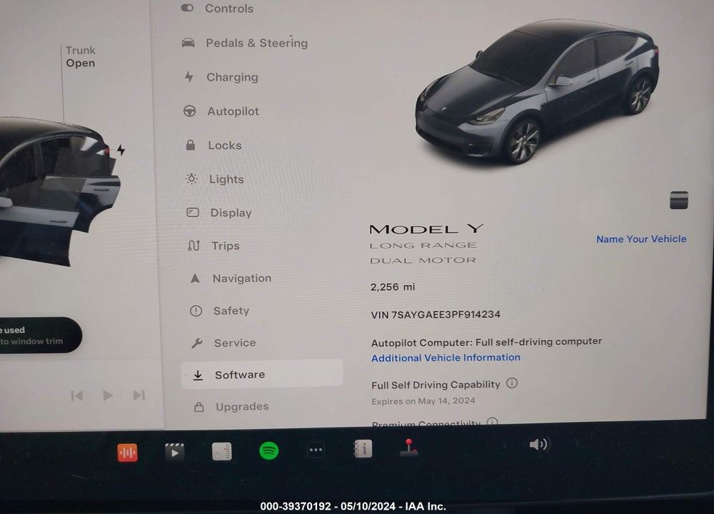2023 TESLA MODEL Y AWD/LONG RANGE DUAL MOTOR ALL-WHEEL DRIVE VIN: 7SAYGAEE3PF914234