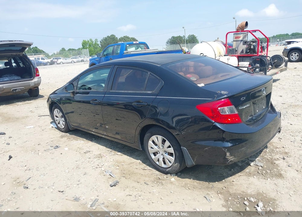 2012 HONDA CIVIC LX VIN: 2HGFB2F53CH336214