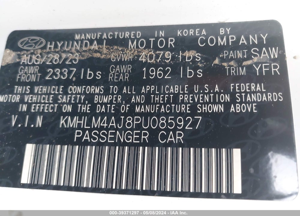 2023 HYUNDAI ELANTRA HYBRID BLUE VIN: KMHLM4AJ8PU085927