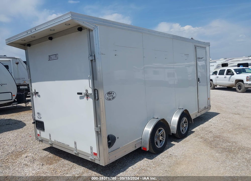 2022 EZ HAULER ENCLOSED CARGO TRAIL VIN: 5WFBE1623NT000162