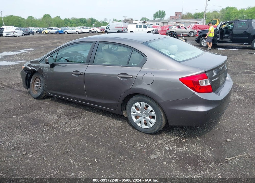 2012 HONDA CIVIC LX VIN: 19XFB2F54CE332182