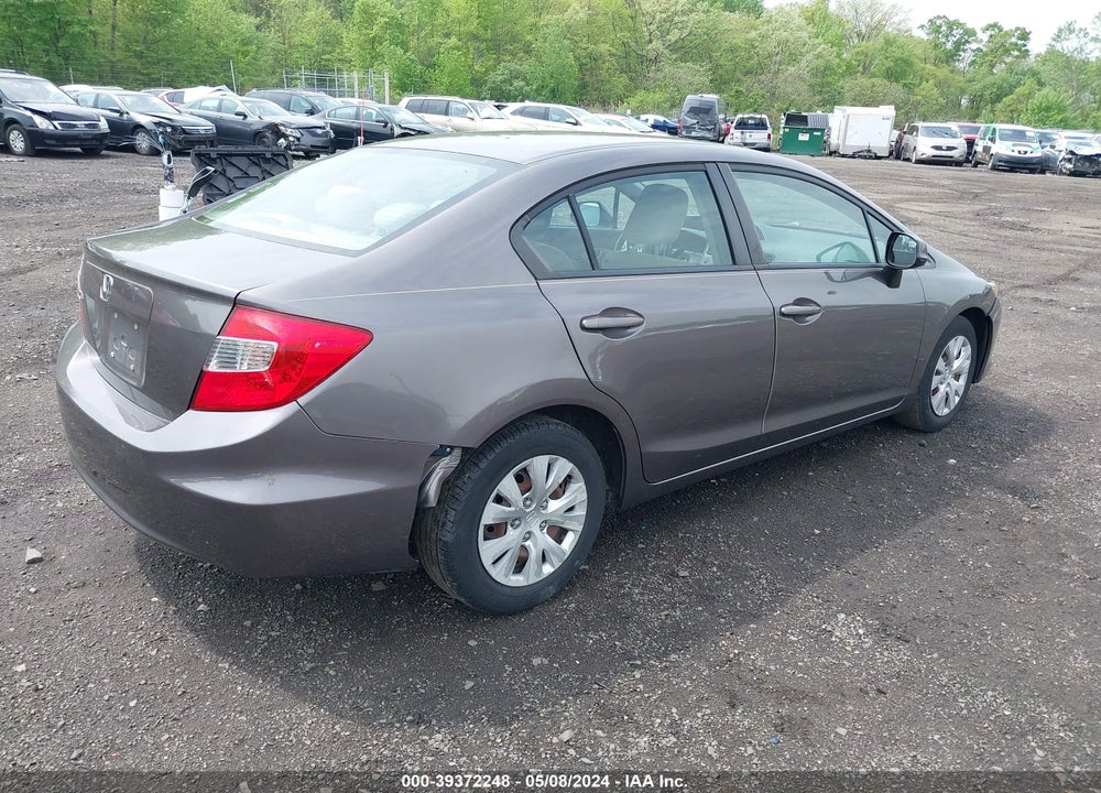 2012 HONDA CIVIC LX VIN: 19XFB2F54CE332182