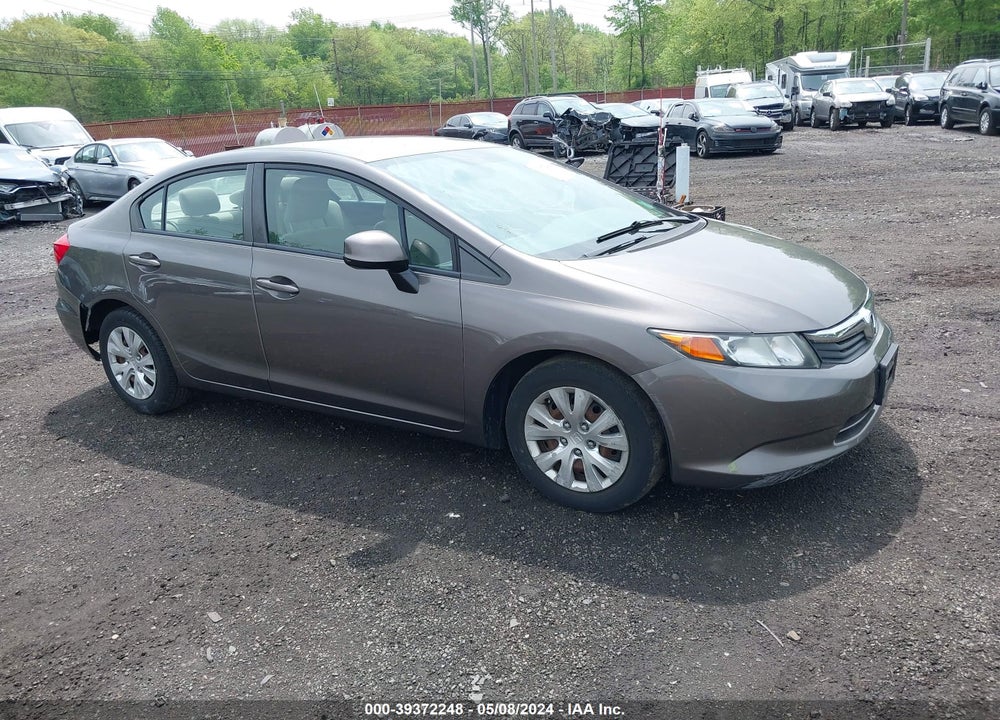 2012 HONDA CIVIC LX VIN: 19XFB2F54CE332182