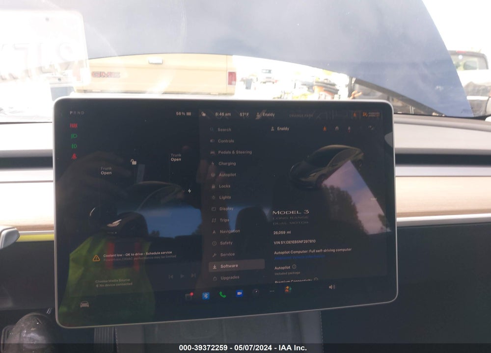 2022 TESLA MODEL 3 LONG RANGE DUAL MOTOR ALL-WHEEL DRIVE VIN: 5YJ3E1EB5NF297810