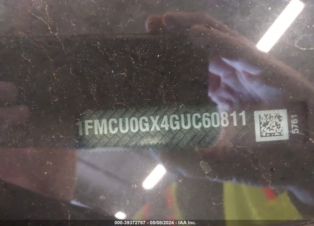 2016 FORD ESCAPE SE VIN: 1FMCU0GX4GUC60811