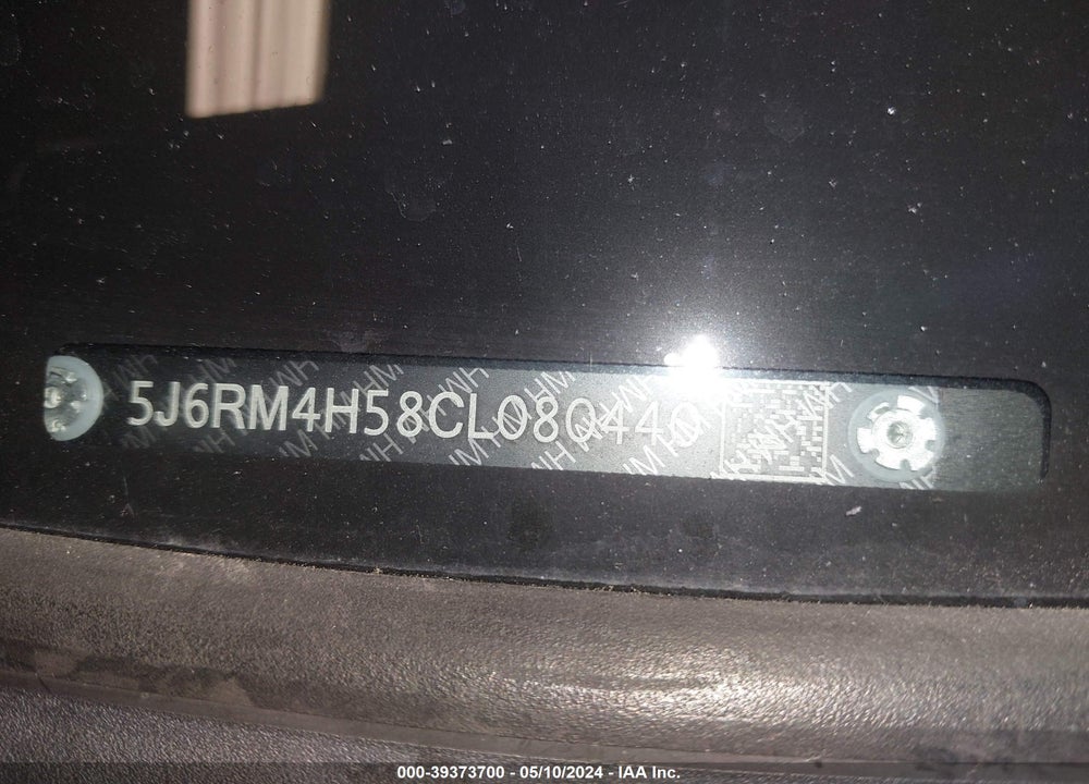 2012 HONDA CR-V EX VIN: 5J6RM4H58CL080440