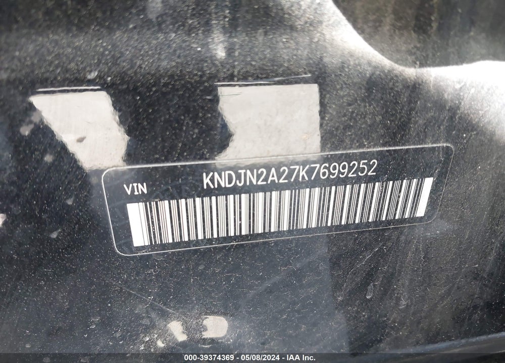 2019 KIA SOUL VIN: KNDJN2A27K7699252