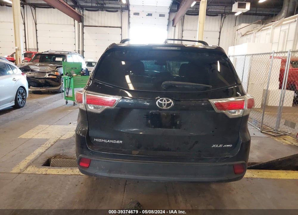 2015 TOYOTA HIGHLANDER XLE V6 VIN: 5TDJKRFH3FS103371