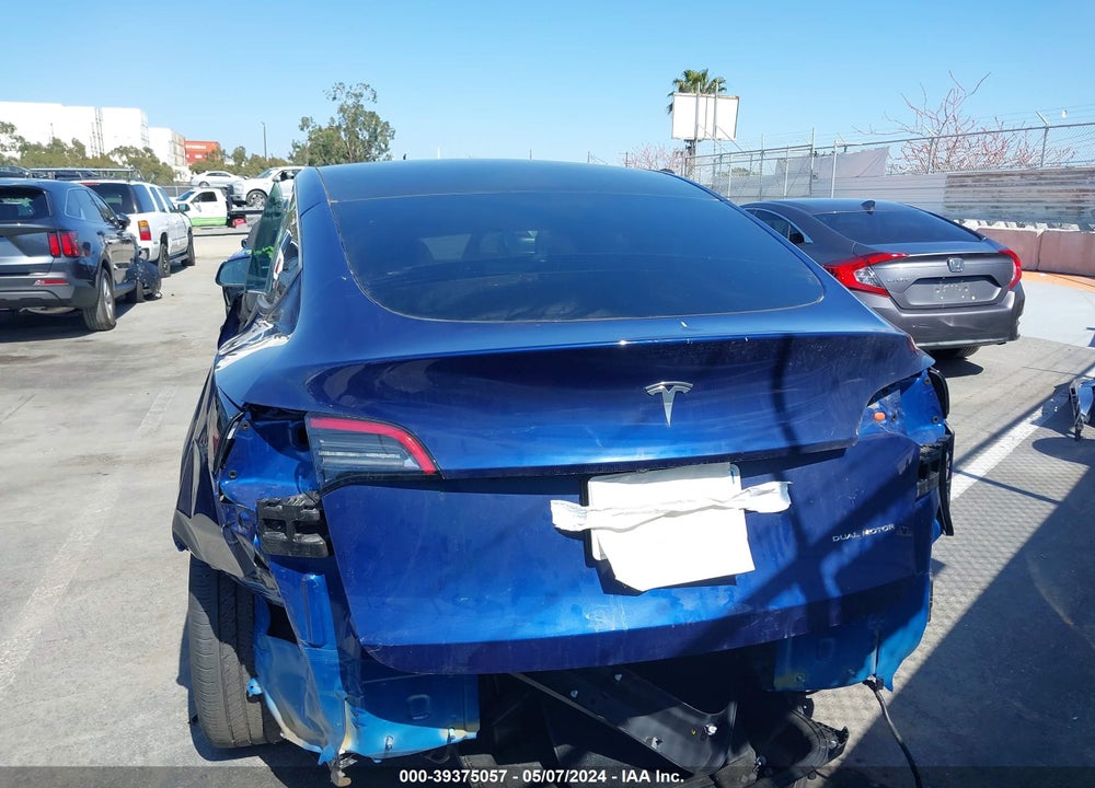 2021 TESLA MODEL Y LONG RANGE DUAL MOTOR ALL-WHEEL DRIVE VIN: 5YJYGDEE4MF181900