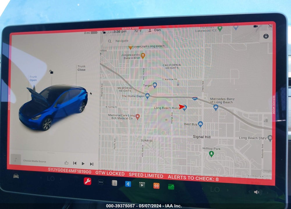2021 TESLA MODEL Y LONG RANGE DUAL MOTOR ALL-WHEEL DRIVE VIN: 5YJYGDEE4MF181900