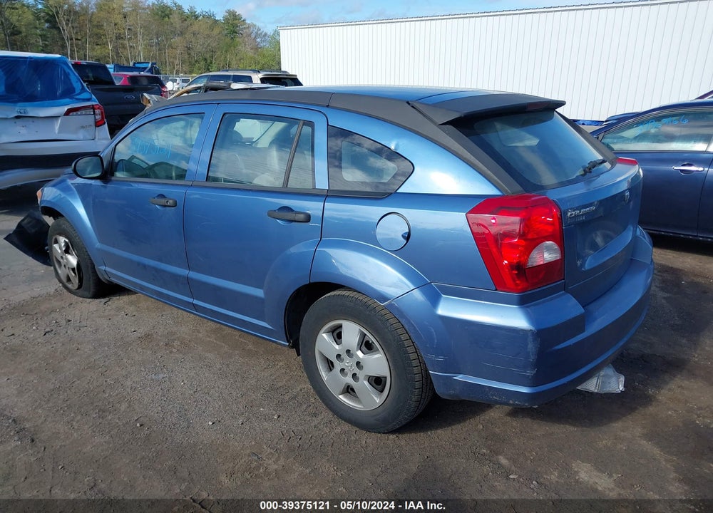 2007 DODGE CALIBER VIN: 1B3HB28B17D126645