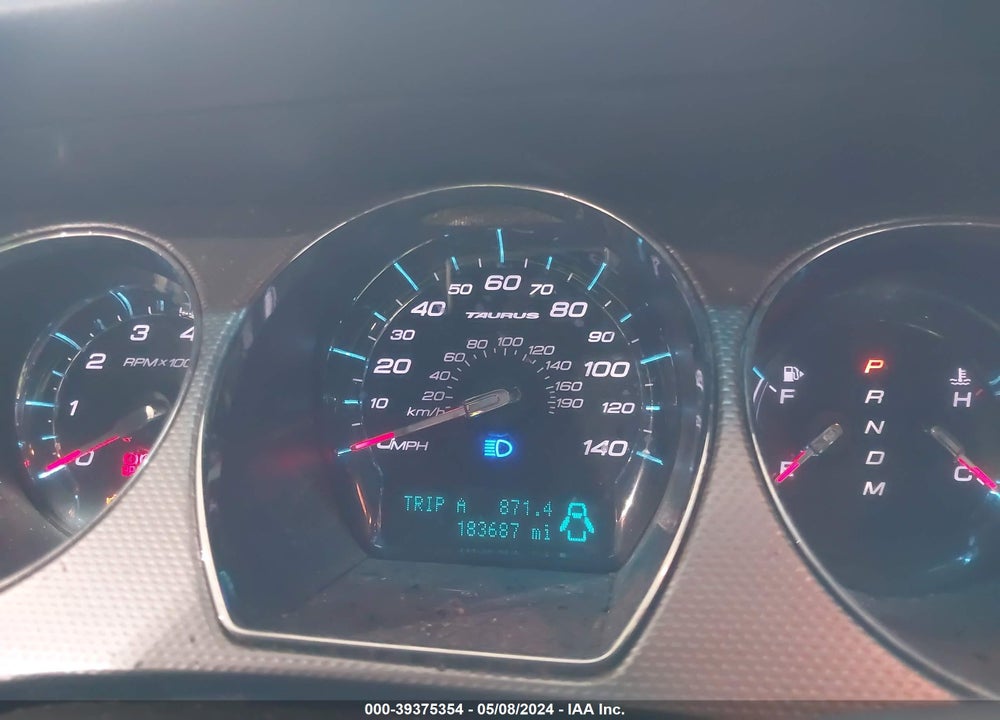 2012 FORD TAURUS SEL VIN: 1FAHP2EW5CG135600