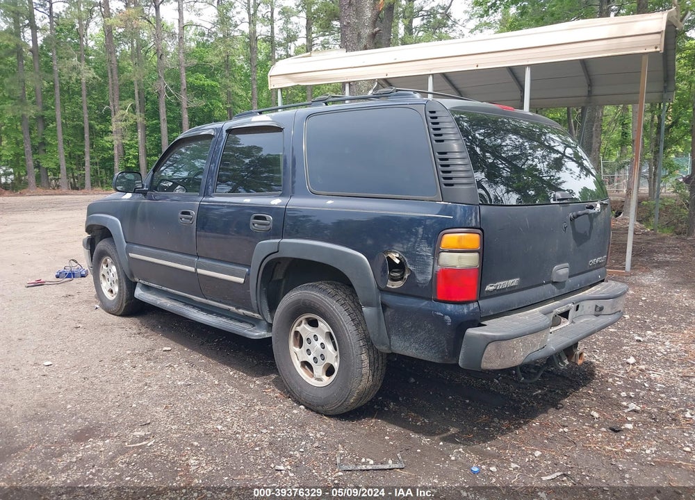 2005 CHEVROLET TAHOE K1500 VIN: 1GNEK13T55J232243