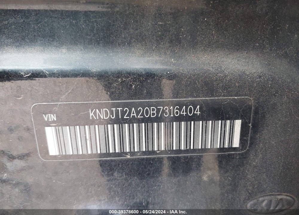 2011 KIA SOUL VIN: KNDJT2A20B7316404