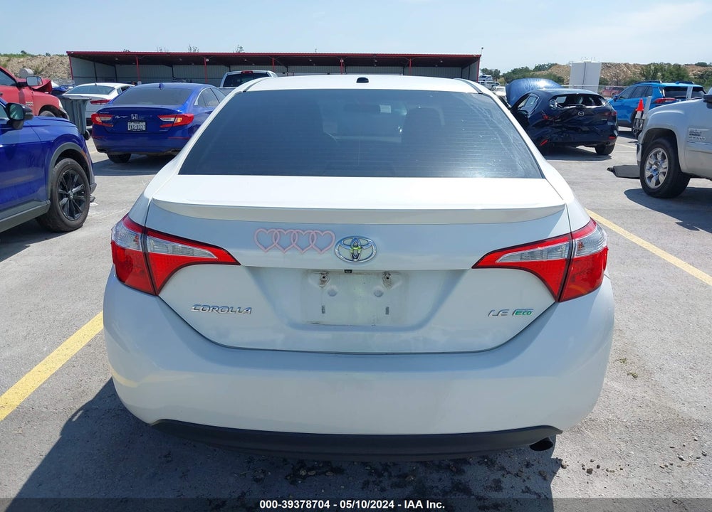 2014 TOYOTA COROLLA LE ECO PLUS VIN: 5YFBPRHE0EP087176