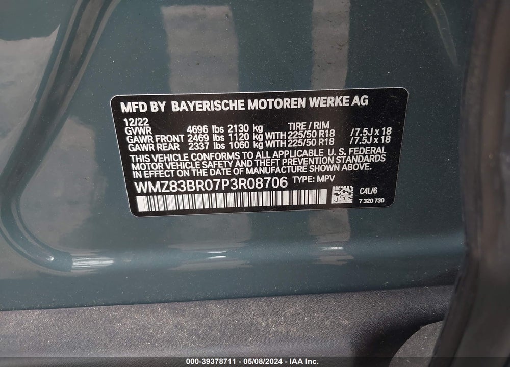 2023 MINI COUNTRYMAN COOPER S VIN: WMZ83BR07P3R08706