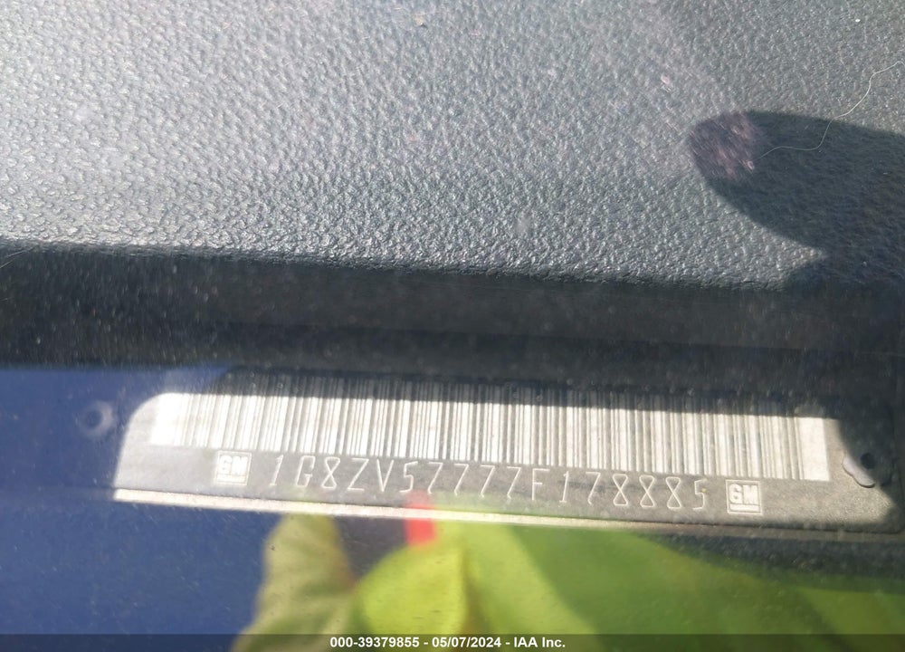 2007 SATURN AURA XR VIN: 1G8ZV57777F178885
