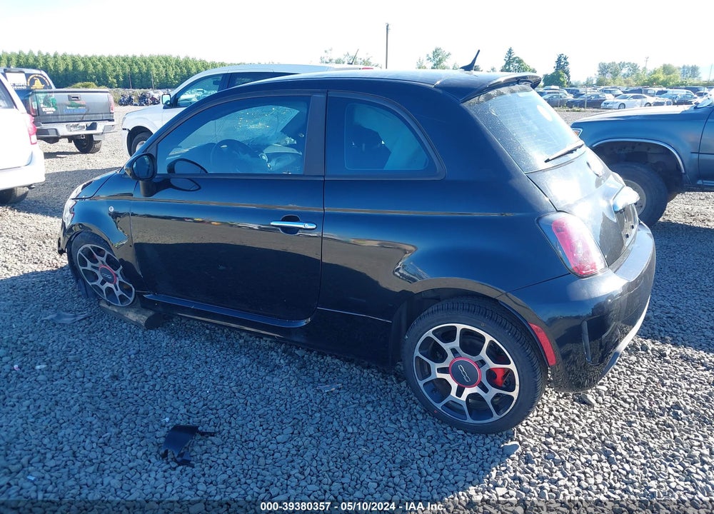 2013 FIAT 500 TURBO VIN: 3C3CFFHH8DT574951