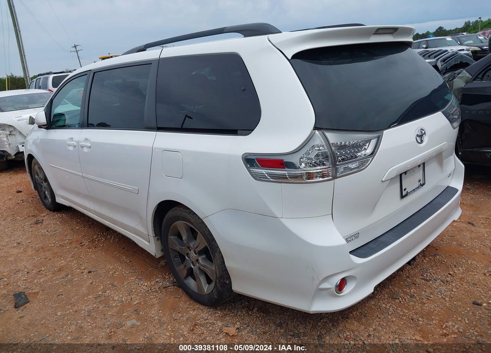 2012 TOYOTA SIENNA SE 8 PASSENGER VIN: 5TDXK3DC8CS216890
