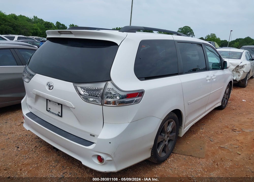2012 TOYOTA SIENNA SE 8 PASSENGER VIN: 5TDXK3DC8CS216890