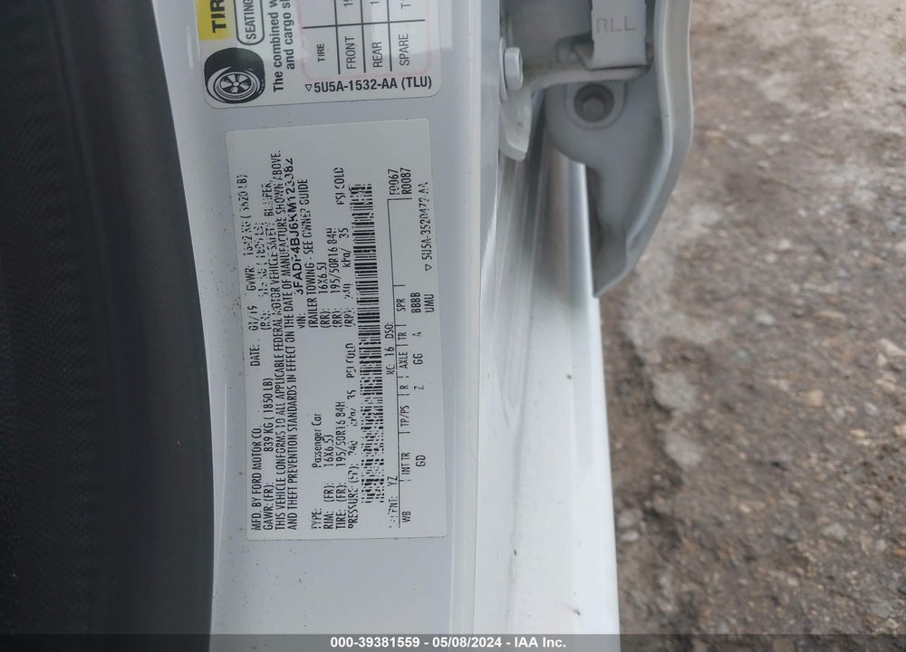 2019 FORD FIESTA SE VIN: 3FADP4BJ6KM123382