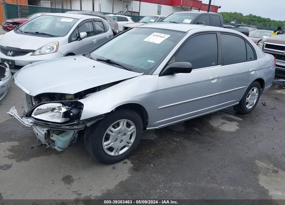 2002 HONDA CIVIC LX VIN: 2HGES16532H572771