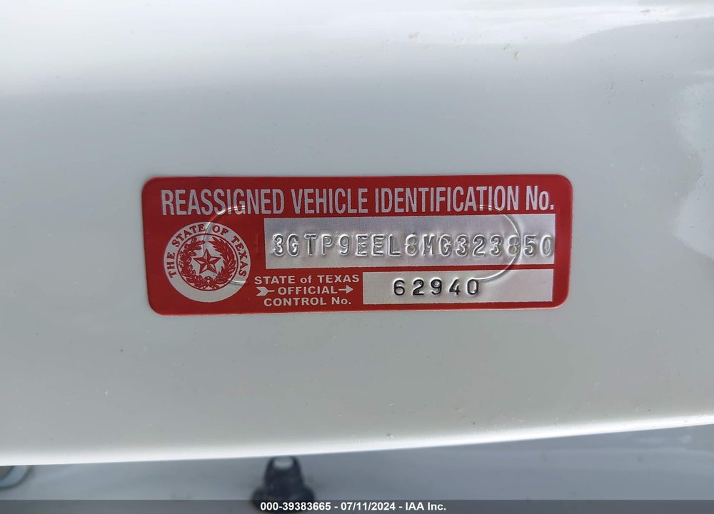 2021 GMC SIERRA 1500 AT4 VIN: 3GTP9EEL8MG323850