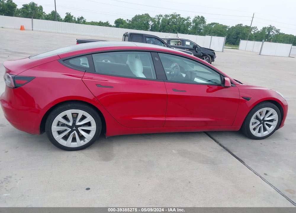 2022 TESLA MODEL 3 LONG RANGE DUAL MOTOR ALL-WHEEL DRIVE VIN: 5YJ3E1EB5NF171270