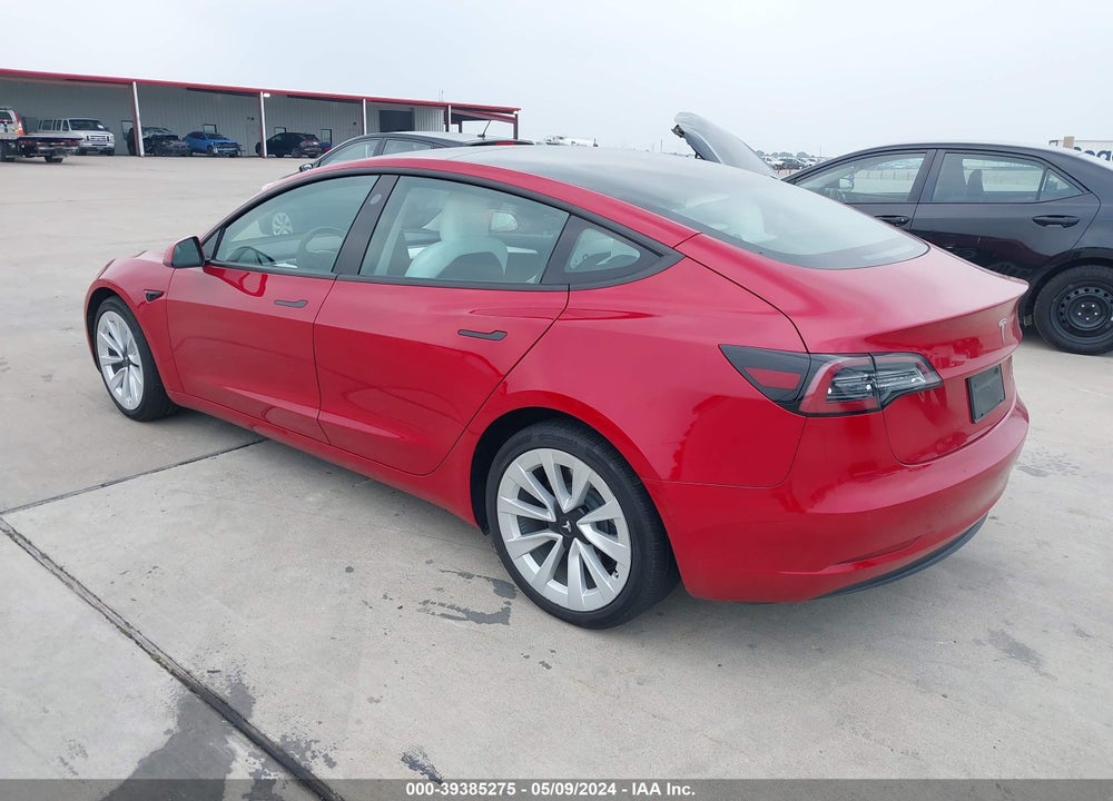 2022 TESLA MODEL 3 LONG RANGE DUAL MOTOR ALL-WHEEL DRIVE VIN: 5YJ3E1EB5NF171270